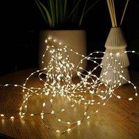 Samuel Alexander 9.6M Compact Microbrights Christmas Lights With 600 Leds In Warm White, White