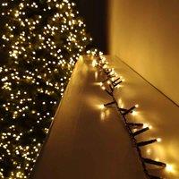 Samuel Alexander 1000 LED 25M Indoor Outdoor Christmas Multi Function Mains Operated String Lights With Timer In Vintage Gold, Gold
