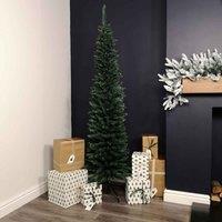 Samuel Alexander 6.5Ft 2M Pencil Style Slim Artificial Christmas Tree In Green, Green