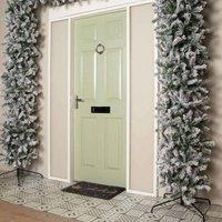 Samuel Alexander 8Ft 2.55M Double Door Artificial Snow Flocked Christmas Tree Arch In Green With 2000 Tips