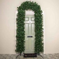 Samuel Alexander 8Ft 2.52M Slimline Single Door Artificial Christmas Tree Arch In Green With 2000 Tips, Green
