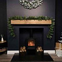 Samuel Alexander 2.7M X 25Cm Plain Green Christmas Garland With 200 Bullet Tips, Green