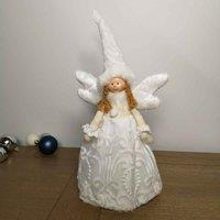 Samuel Alexander 35Cm Premier Christmas Tree Top Angel Decoration In White, White