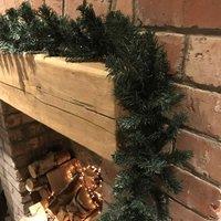 Samuel Alexander 3 Pack 2.7M 9Ft X 20Cm Canadian Pine Christmas Garland Plain Green, Green