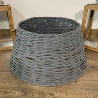 Samuel Alexander Samuel Alexander 58Cm X 26Cm Medium Willow Christmas Tree Skirt - Dark Grey, Grey