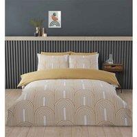 Rapport Home Arches Duvet Set Double Ochre, Yellow