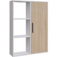 Decorotika Patrick Standard Bookcase Bookshelf Shelving Unit Display Unit With Cabinet - White Oak, Multi