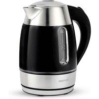 Geepas 1.7L Illuminating Electric Kettle 2200W Black & Silver, Black