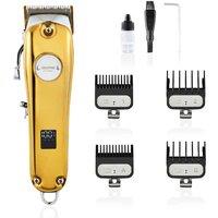 Geepas Professional Hair Clipper Lcd Display Corded & Cordless, Gold