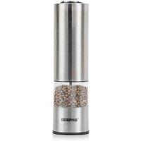 Geepas Electric Salt & Pepper Mill Battery-powered Silver, Silver