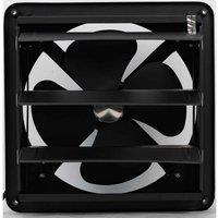 Cyclone 12inch Industrial Extractor Metal Axial Exhaust Ventilation Commercial Air Blower Fan With Shutter, Black