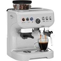 HOMCOM Espresso Machine, Bean Grinder & Steam Wand, 15 Bar Pressure, Silver., Silver