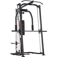 Sportnow Multi-gym Smith Machine Power Cage For Home Gym Weight Lifting, Black