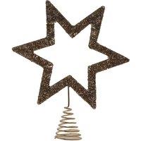 The Seasonal Gift Co. Celestial Gold Star Beaded Tree Topper, Gold