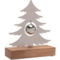 The Seasonal Gift Co. Large Silver Tree With Bauble Decoration, Silver