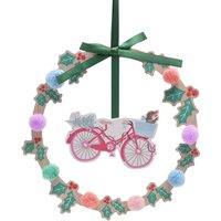 The Seasonal Gift Co. Hanging Wreath Plaque - Bike, Multi