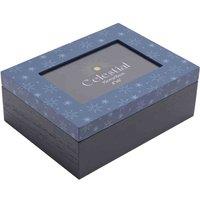 The Seasonal Gift Co. Celestial Photobox 6" X 4", Blue