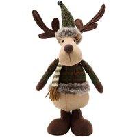The Seasonal Gift Co. Fabric Standing Moose Decoration, Brown