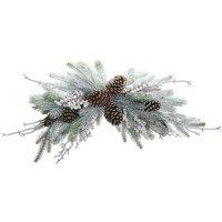 The Seasonal Gift Co. Snowy Pine Foliage With Cones, Green