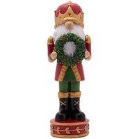 The Seasonal Gift Co. Santa Nutcracker With Wreath, Red