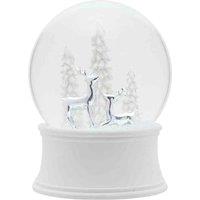 The Seasonal Gift Co. Musical Silver Reindeer Snowglobe, White