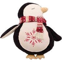 The Seasonal Gift Co. Penguin Shaped Cushion, Black