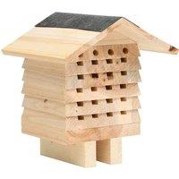 vidaXL Bee Hotel Solid Firwood 22x20x20 cm, Brown