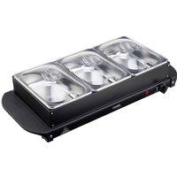 Cooks Professional 3-section Buffet Warmer, 3 X 1.5L, Black