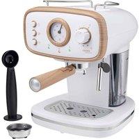 Cooks Professional 15 Bar Retro Coffee Espresso Machine White, White