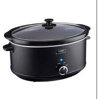 Cooks Professional Slow Cooker w/ Glass Lid & 2 Heat Settings 6.5L, Black