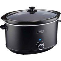 Cooks Professional Slow Cookers w/ Glass Lid & 2 Heat Settings 8L, Black