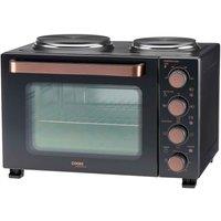Cooks Professional Mini Oven w/ Hobs 28L Black & Copper, Multi