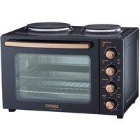 Cooks Professional Mini Oven w/ Hobs 34L Black/Copper, Multi