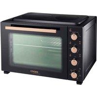 Cooks Professional Mini Oven w/ Ceramic Hobs 48L Black & Copper, Multi
