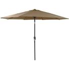 Charles Bentley 2.7M Metal Crank and Tilt Parasol (base not included) - Taupe