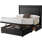 Silentnight Miracoil Ortho 150cm Mattress with Ottoman and 2 Drawer Divan Bed Set - Ebony No Headboard