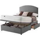 Silentnight Mirapocket 1200 180cm Mattress with Ottoman and 2 Drawer Divan Bed Set - Slate Grey No Headboard
