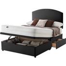 Silentnight Mirapocket 1200 150cm Mattress with Ottoman and 2 Drawer Divan Bed Set - Ebony No Headboard