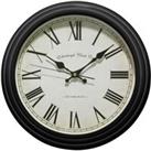 Premier Housewares Ridged Wall Clock - Black