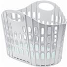 Addis 38L Fold Flat Laundry Basket - Grey