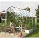 Vitavia Jupiter Greenhouse with 3mm Horticultural Glass - Silver - 8 x 12