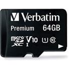 Verbatim 64GB Micro SD Card - Class 10 with Adaptor