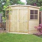 Shire Pressure Treated Corner Shed - 7ft x 7ft