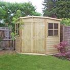 Shire Pressure Treated Corner Shed - 8ft x 8ft