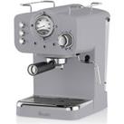 Swan SK22110GRN Retro Pump Espresso Coffee Machine - Grey