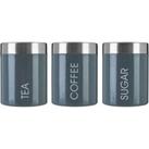 Premier Housewares Grey Liberty Canisters - Set of 3