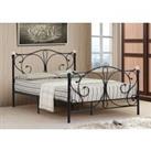 SleepOn Isabelle Metal Single Bed Frame With Crystal Finials Black