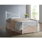 SleepOn Iyla Metal Single Bed Frame White