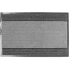 JVL Miracle Barrier 40 x 60cm Striped Door Mat - Charcoal/Grey