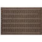 JVL Knit Design Scraper 40 x 60cm Brown Door Mat - Braided